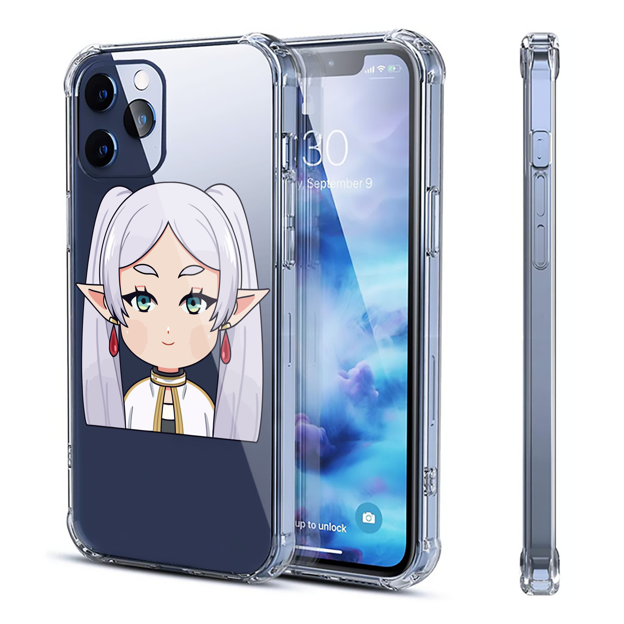 （画像用） 葬送のフリーレン Frieren 【iPhone 12シリーズ対応】透明スマホケース（クリアソフトケース）
